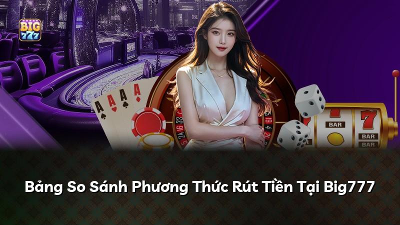 Bảng So Sánh Phương Thức Rút Tiền Tại Big777